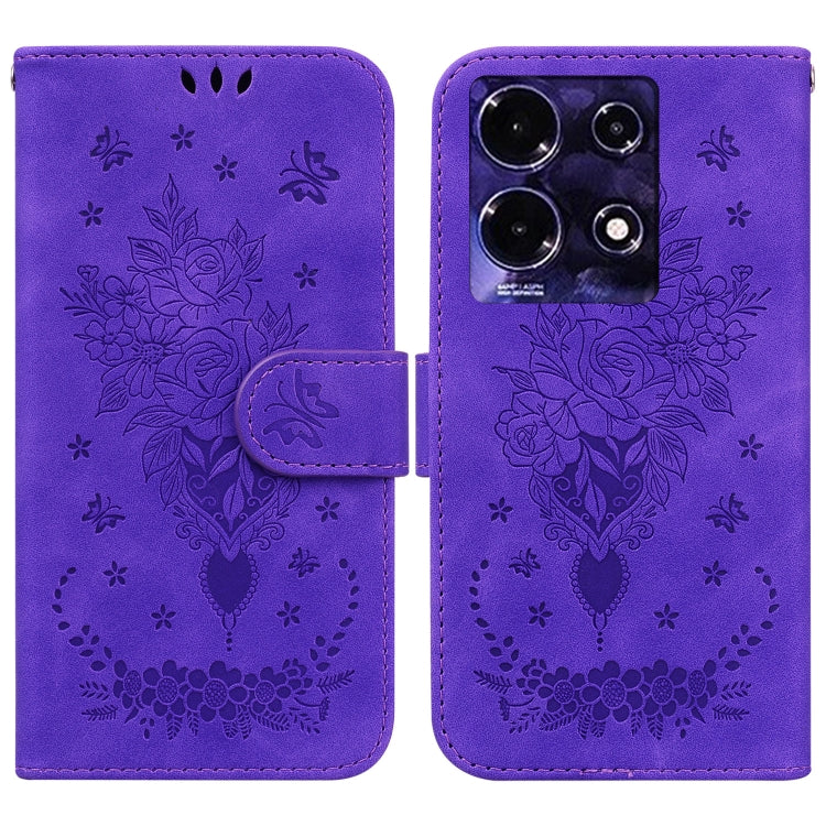 Butterfly Rose Embossed Leather Phone Case — view 43