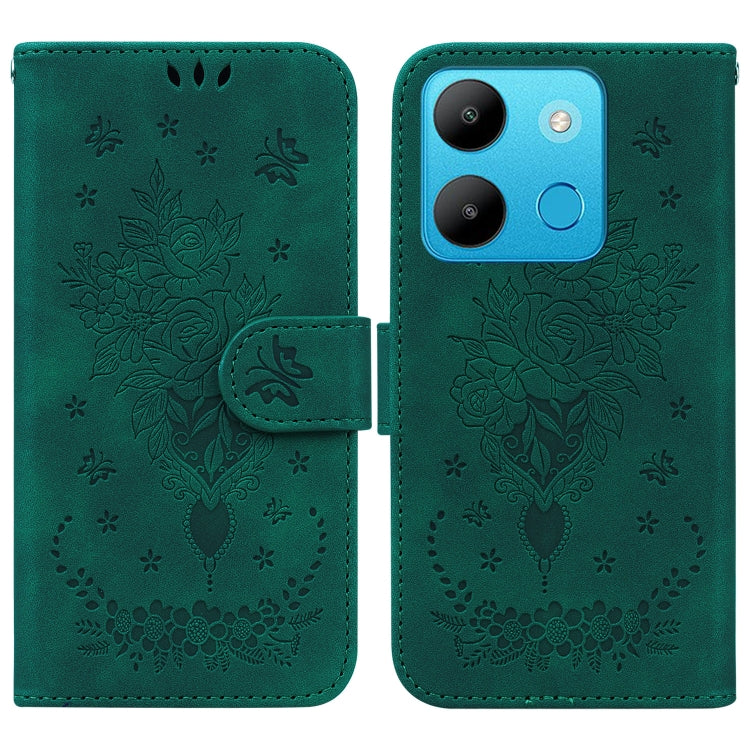 Butterfly Rose Embossed Leather Phone Case — view 62