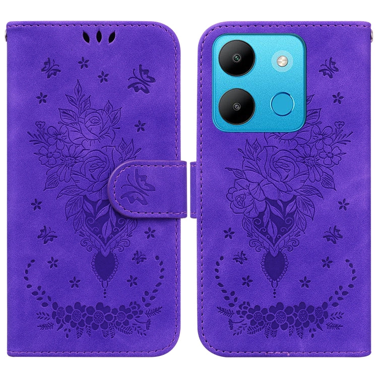 Butterfly Rose Embossed Leather Phone Case — view 63