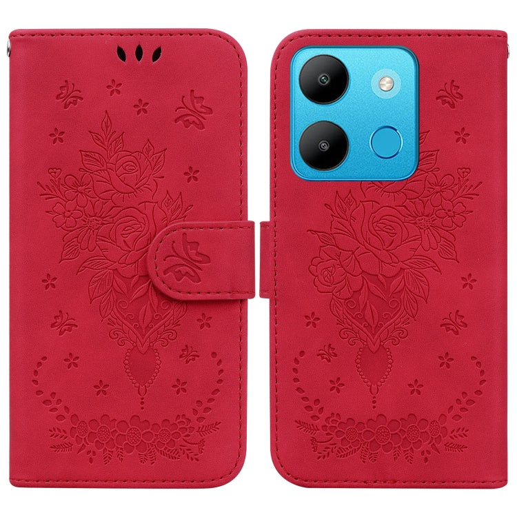 Butterfly Rose Embossed Leather Phone Case — view 64