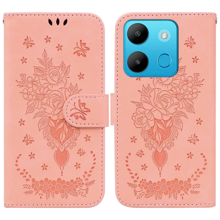 Butterfly Rose Embossed Leather Phone Case — view 65