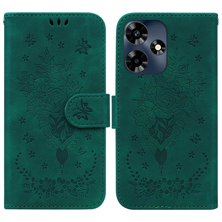 Butterfly Rose Embossed Leather Phone Case — view 57