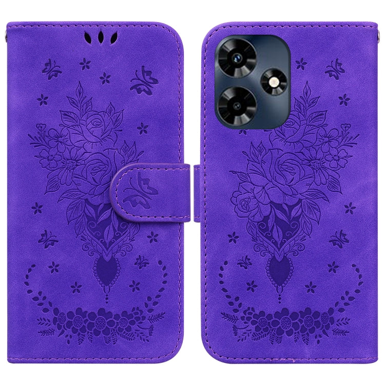 Butterfly Rose Embossed Leather Phone Case — view 58
