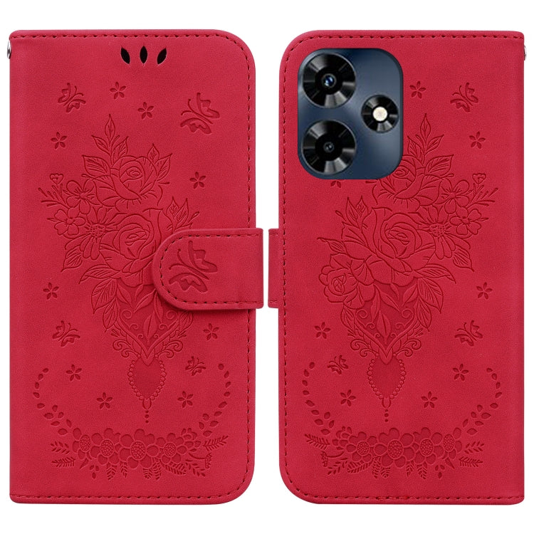 Butterfly Rose Embossed Leather Phone Case — view 59
