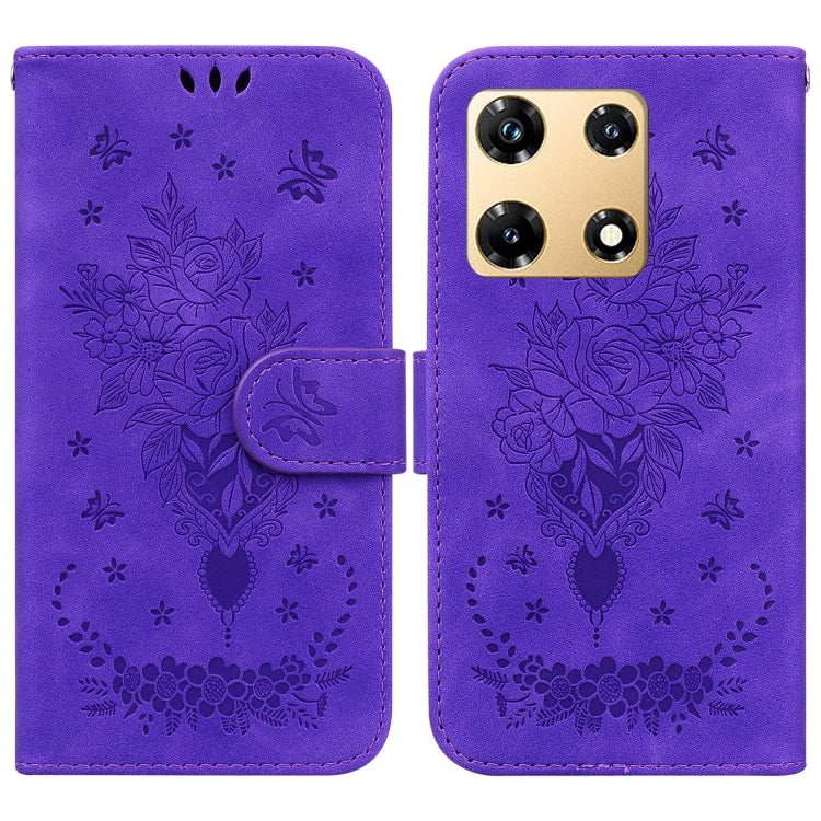 Butterfly Rose Embossed Leather Phone Case — view 38
