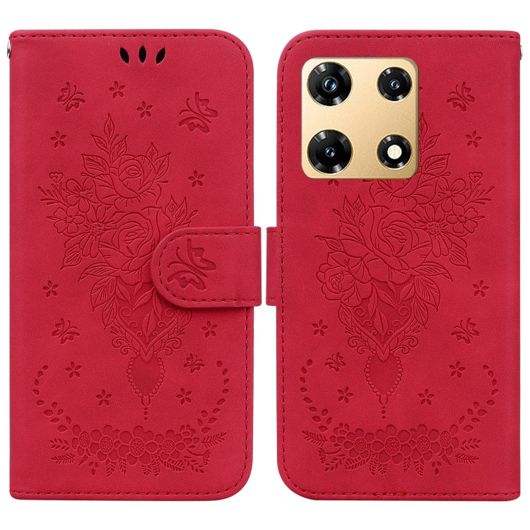 Butterfly Rose Embossed Leather Phone Case — view 39
