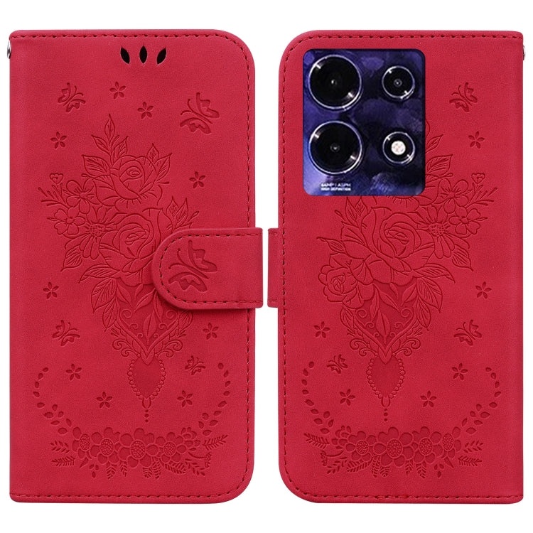 Butterfly Rose Embossed Leather Phone Case — view 34