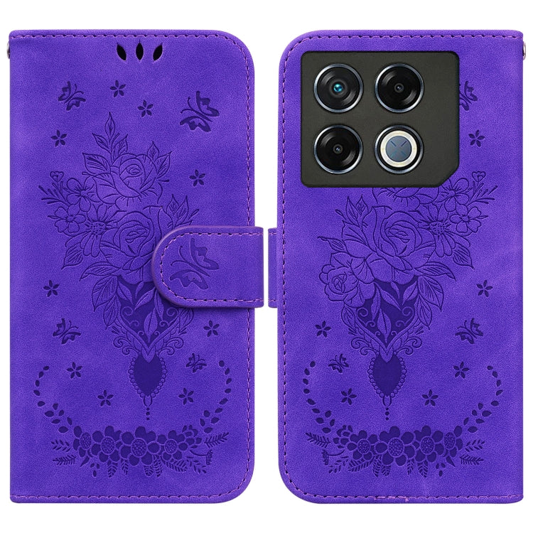 Butterfly Rose Embossed Leather Phone Case — view 54