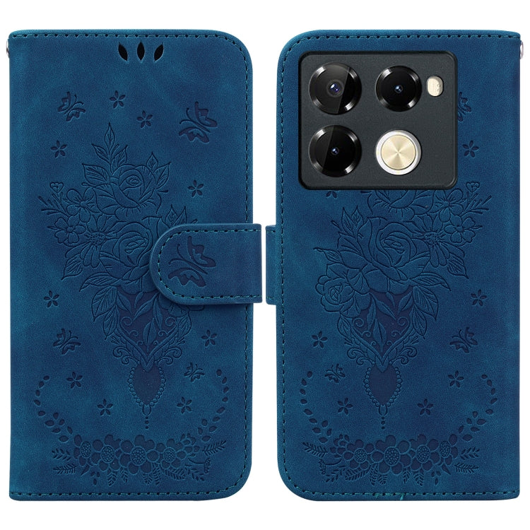 Butterfly Rose Embossed Leather Phone Case — view 57
