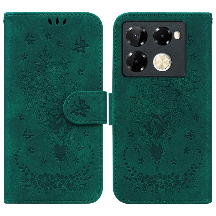 Butterfly Rose Embossed Leather Phone Case — view 58