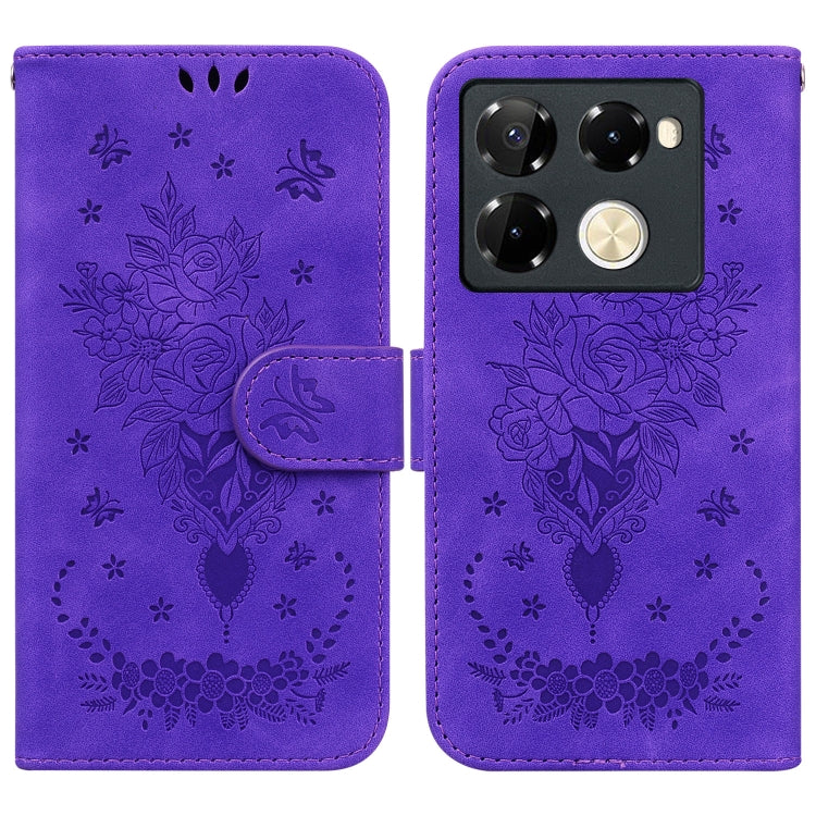 Butterfly Rose Embossed Leather Phone Case — view 59