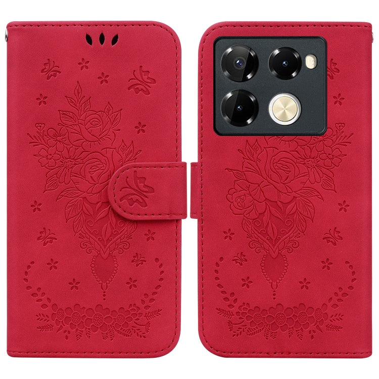 Butterfly Rose Embossed Leather Phone Case — view 60