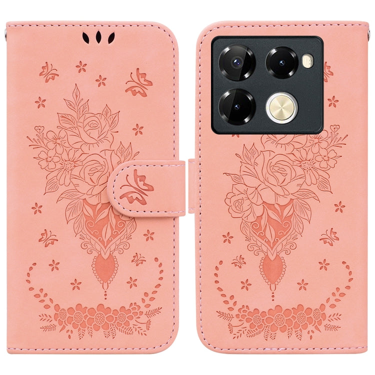 Butterfly Rose Embossed Leather Phone Case — view 66