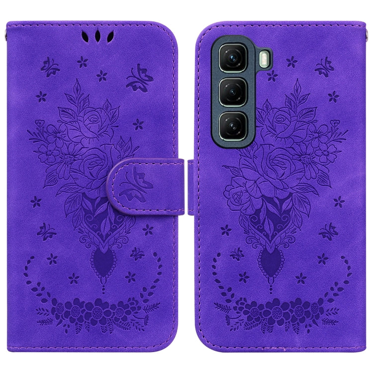 Butterfly Rose Embossed Leather Phone Case — view 39