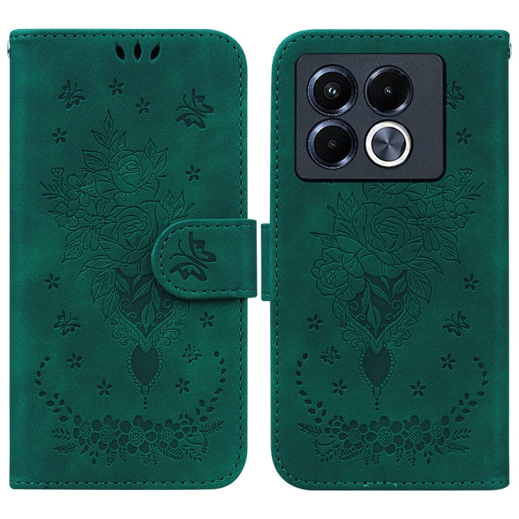 Butterfly Rose Embossed Leather Phone Case — view 48