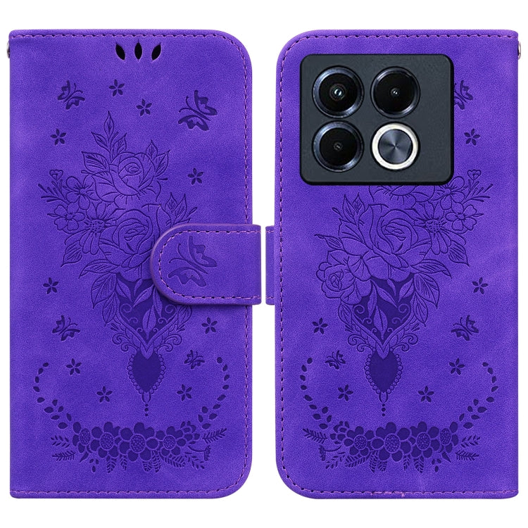 Butterfly Rose Embossed Leather Phone Case — view 49