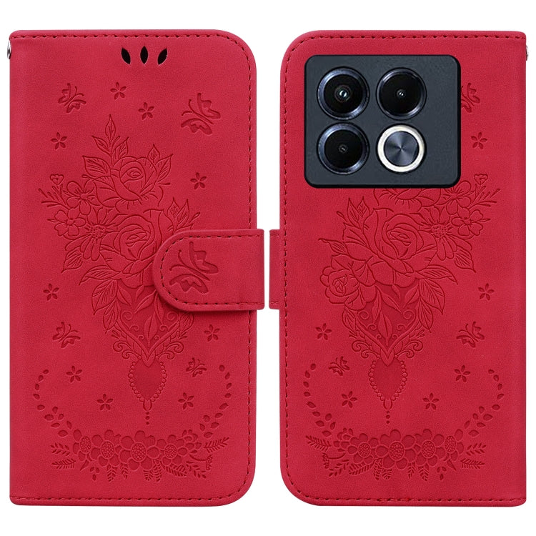 Butterfly Rose Embossed Leather Phone Case — view 50