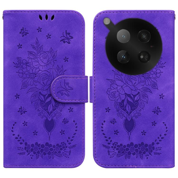 Butterfly Rose Embossed Leather Phone Case — view 44