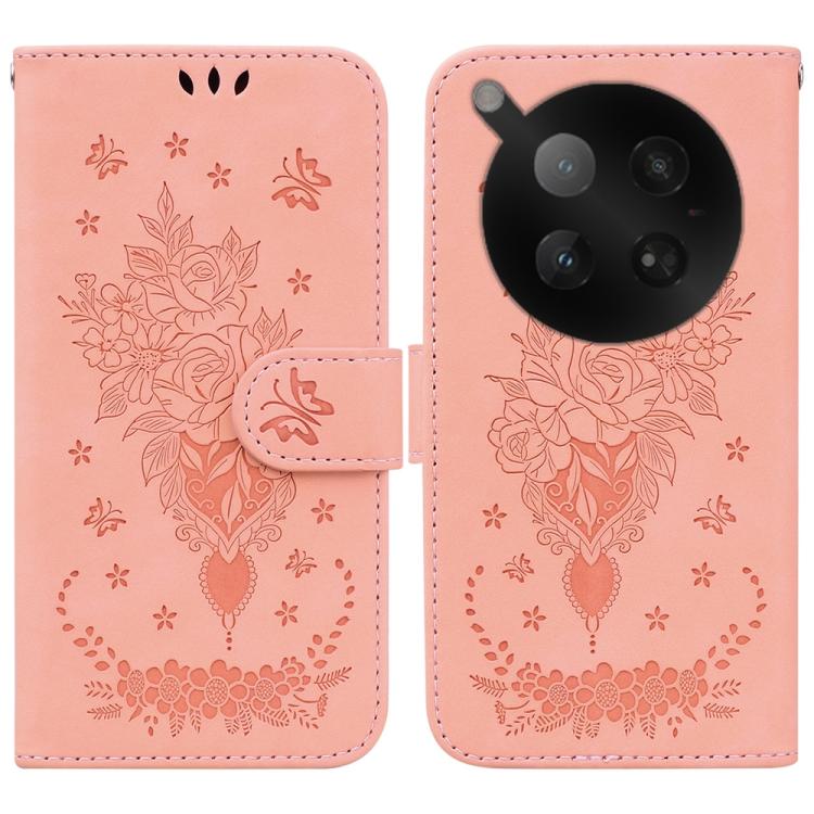 Butterfly Rose Embossed Leather Phone Case — view 46