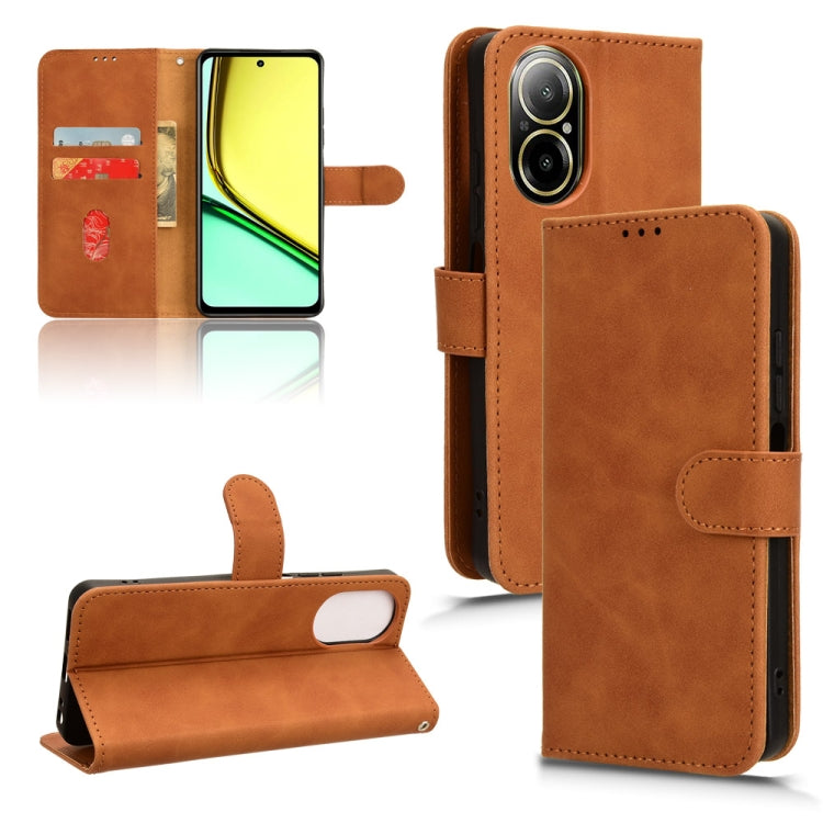 Skin Feel Magnetic Flip Leather Phone Case