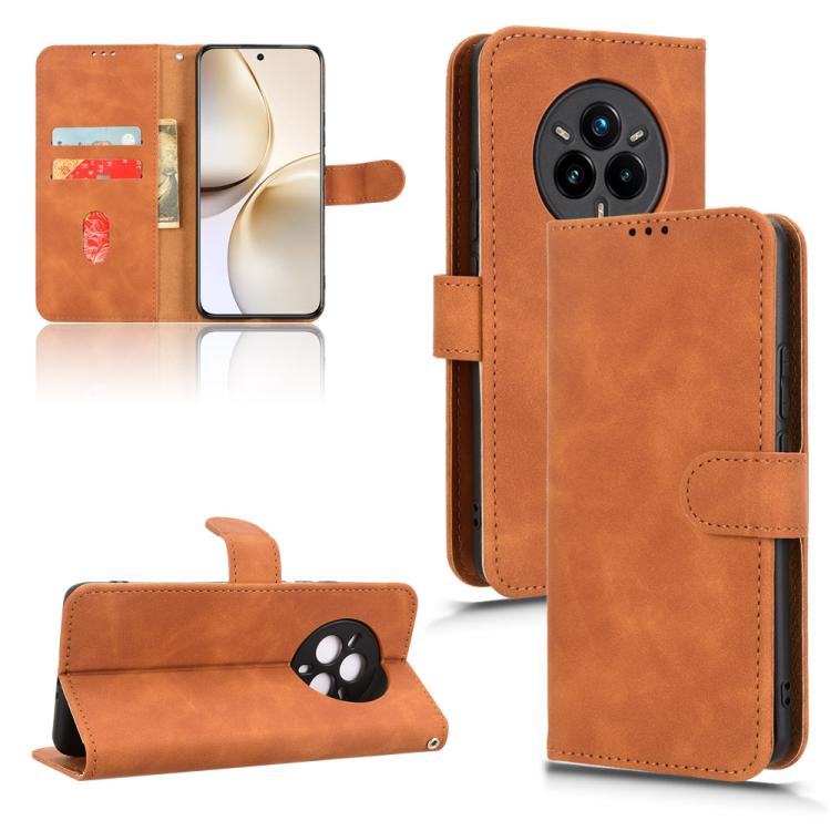 Skin Feel Magnetic Flip Leather Phone Case