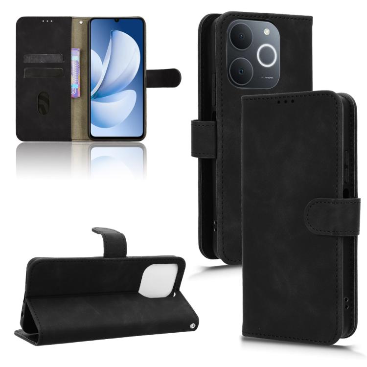 Skin Feel Magnetic Flip Leather Phone Case