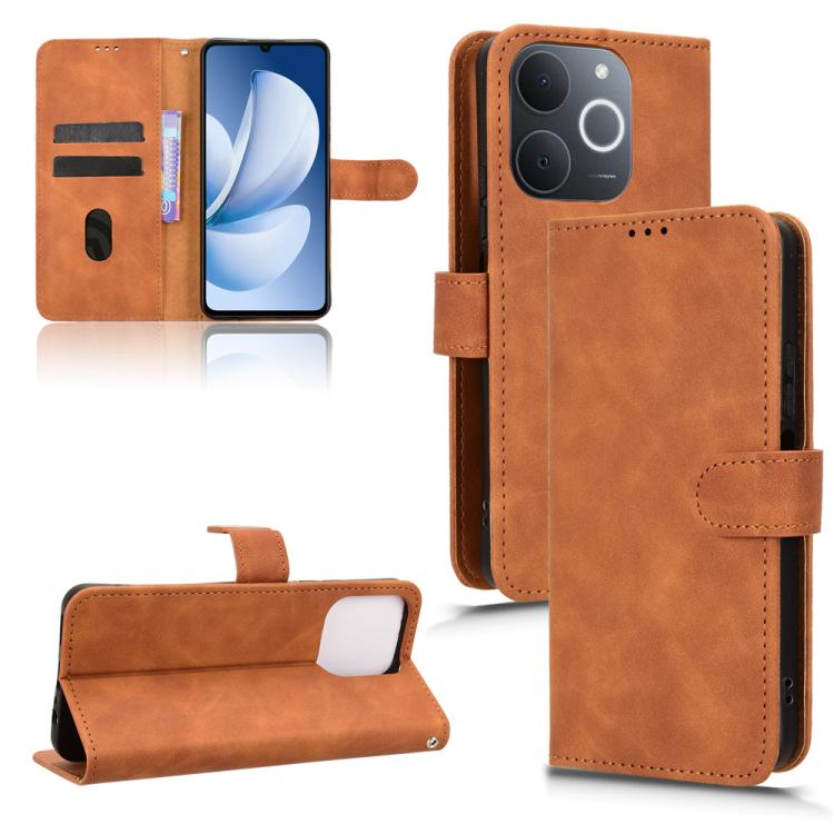 Skin Feel Magnetic Flip Leather Phone Case