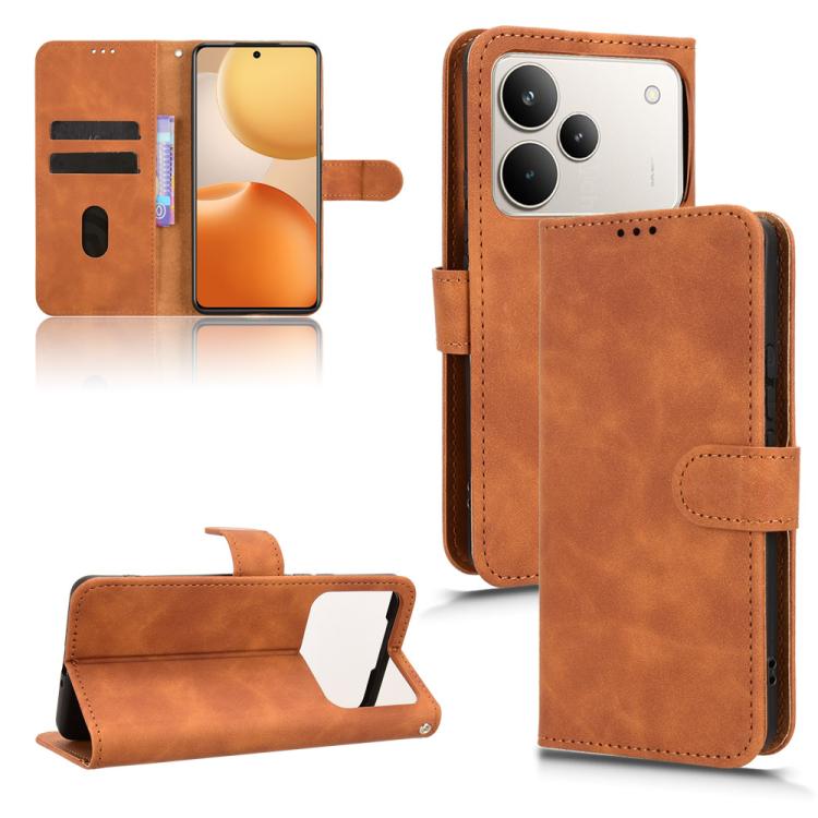 Skin Feel Magnetic Flip Leather Phone Case