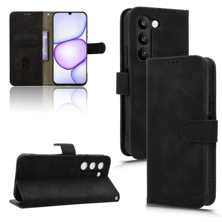 Skin Feel Magnetic Flip Leather Phone Case