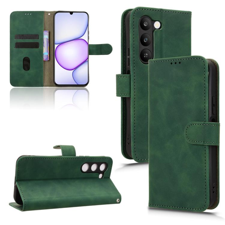 Skin Feel Magnetic Flip Leather Phone Case
