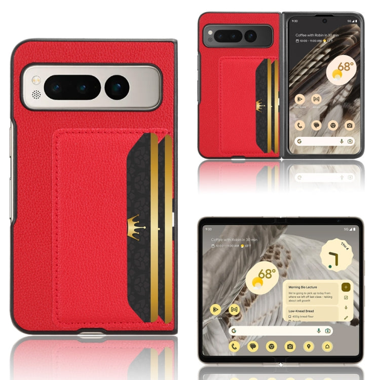 Litchi Texture Card Slots Back Cover Phone Case