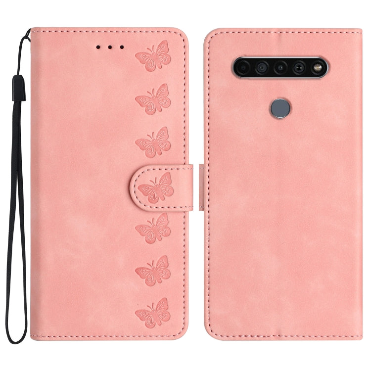 Seven Butterflies Embossed Leather Phone Case
