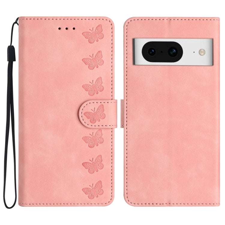 Seven Butterflies Embossed Leather Phone Case