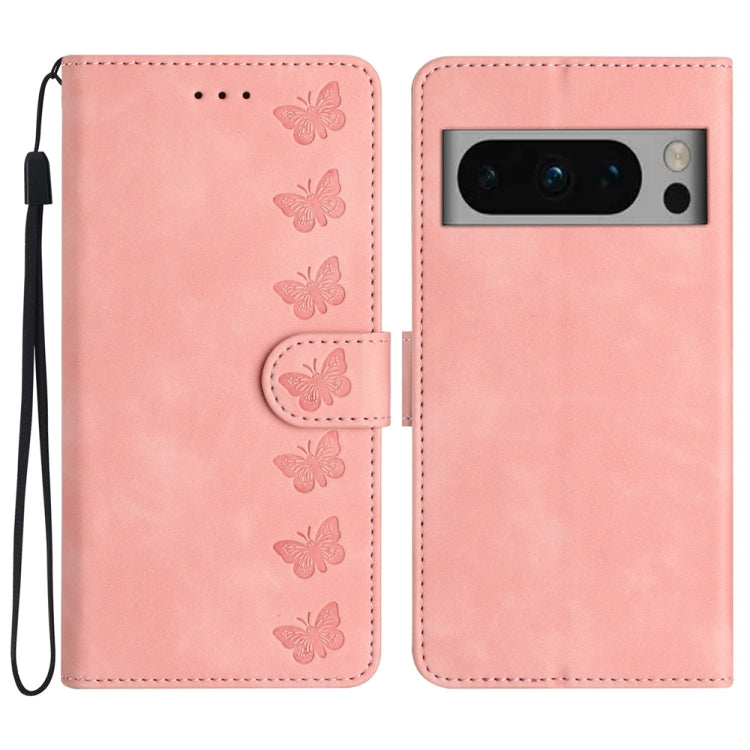 Seven Butterflies Embossed Leather Phone Case