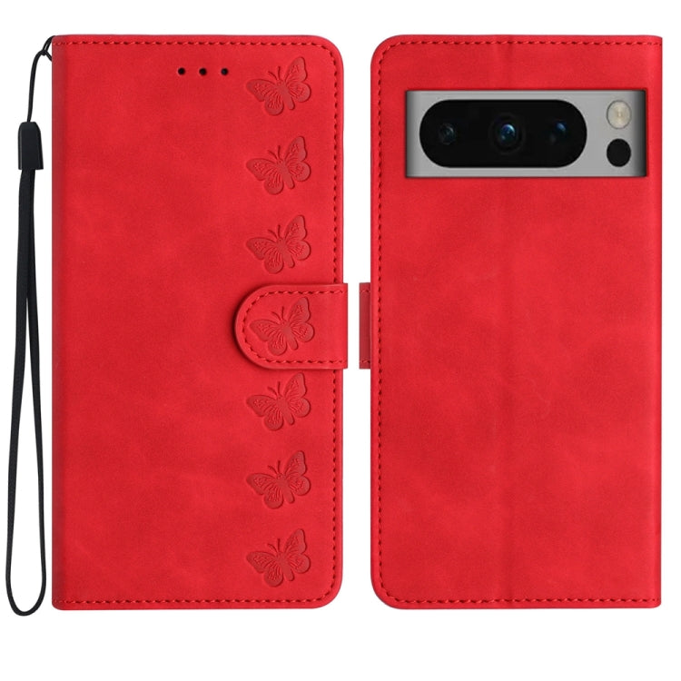 Seven Butterflies Embossed Leather Phone Case