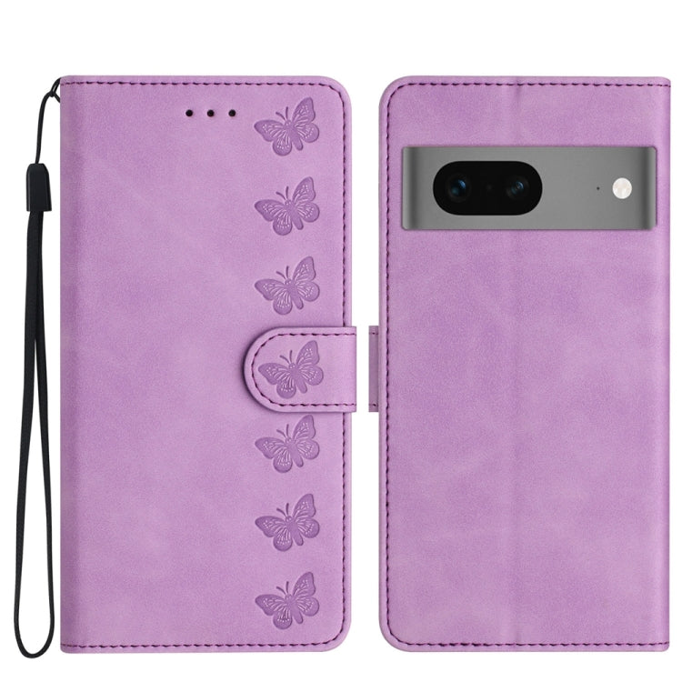 Seven Butterflies Embossed Leather Phone Case