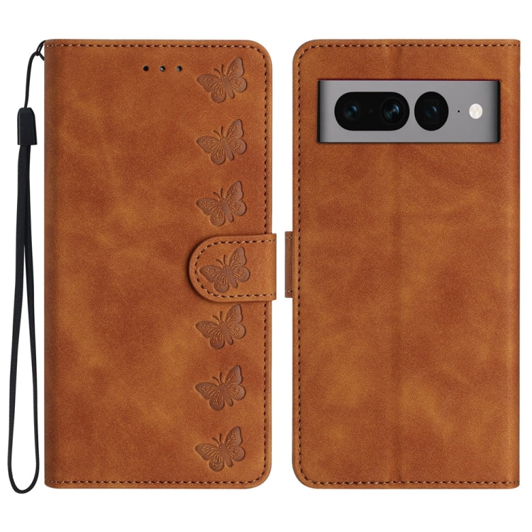 Seven Butterflies Embossed Leather Phone Case
