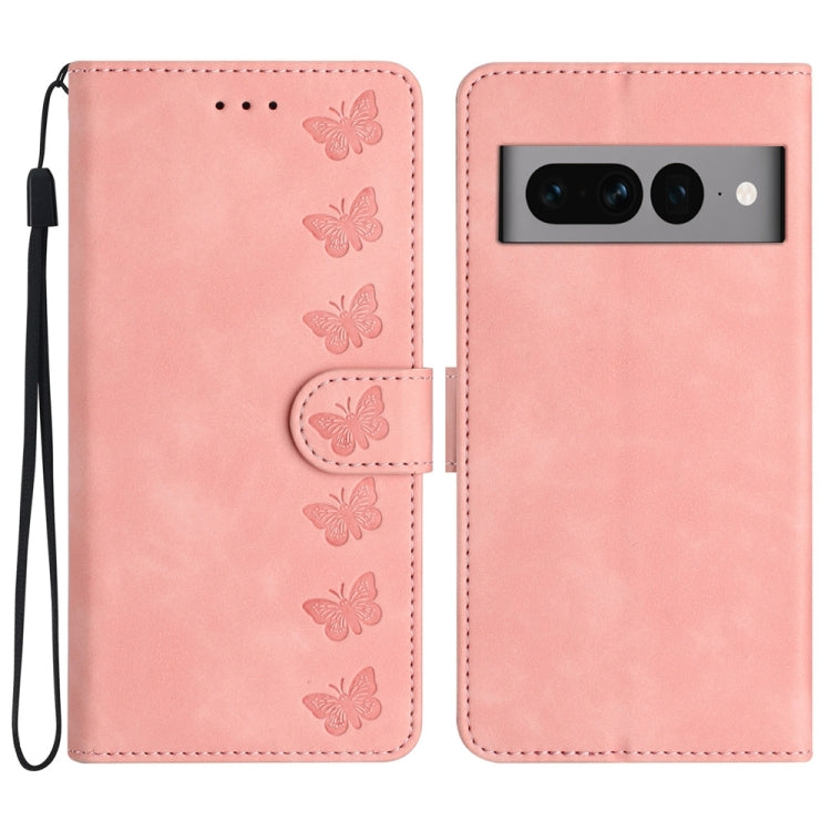 Seven Butterflies Embossed Leather Phone Case