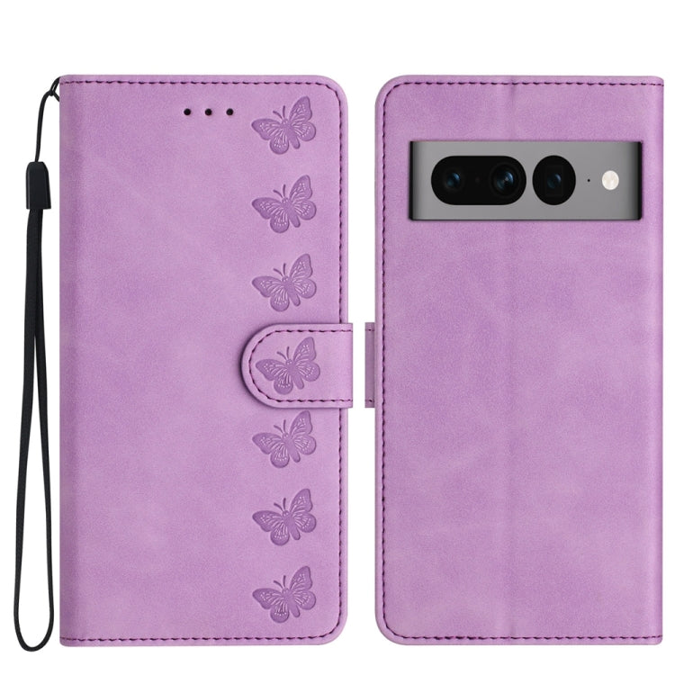 Seven Butterflies Embossed Leather Phone Case
