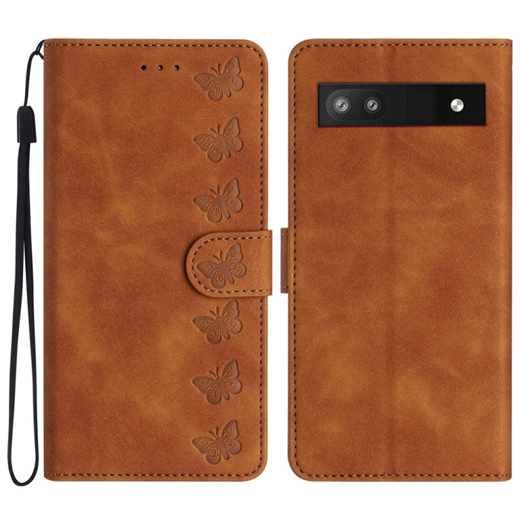 Seven Butterflies Embossed Leather Phone Case