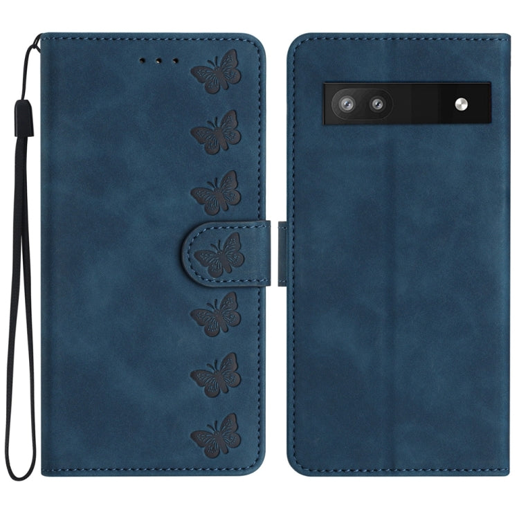 Seven Butterflies Embossed Leather Phone Case