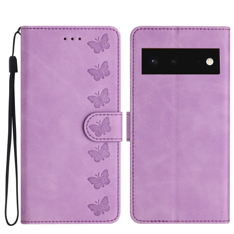 Seven Butterflies Embossed Leather Phone Case