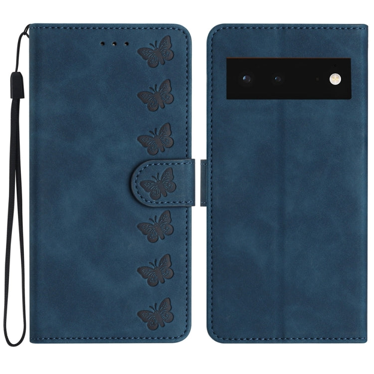 Seven Butterflies Embossed Leather Phone Case