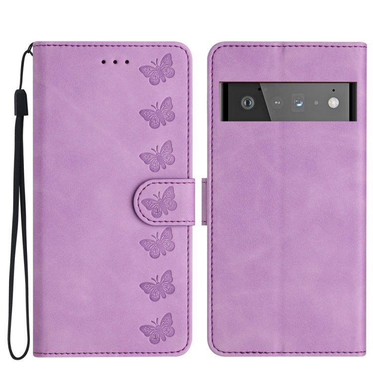 Seven Butterflies Embossed Leather Phone Case