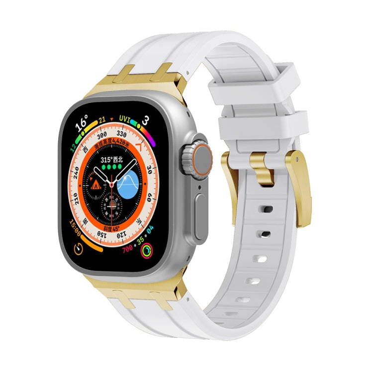 AP Silicone Watch Band — Black White