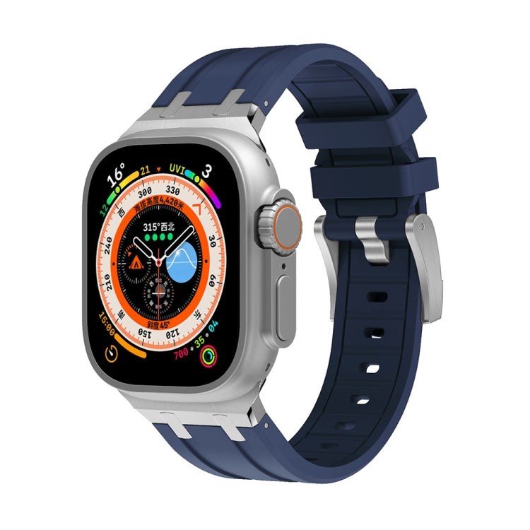 AP Silicone Watch Band — Gold Blue