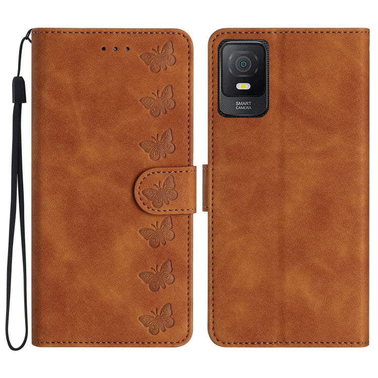 Seven Butterflies Embossed Leather Phone Case