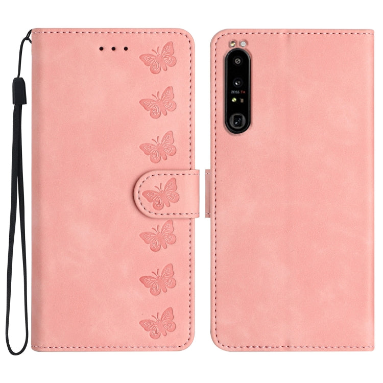 Seven Butterflies Embossed Leather Phone Case