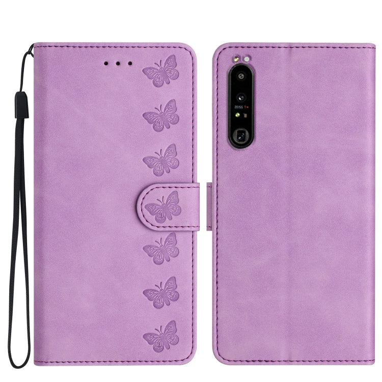 Seven Butterflies Embossed Leather Phone Case