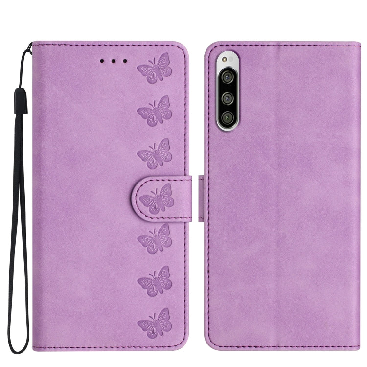 Seven Butterflies Embossed Leather Phone Case